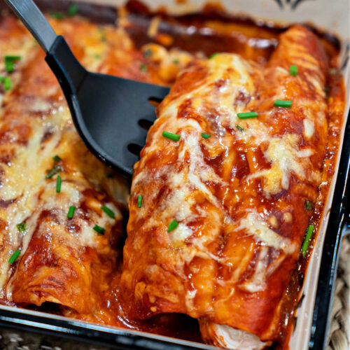 Easy Rotisserie Chicken Enchiladas - Leftover Chicken Enchiladas