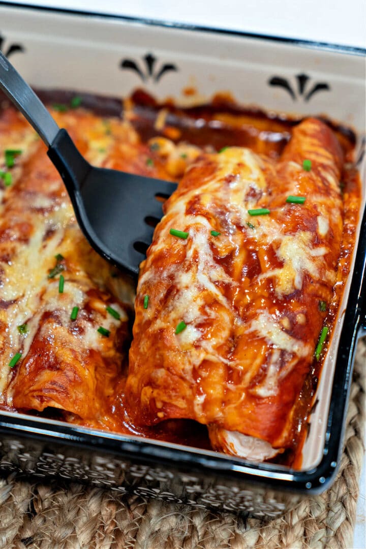 Easy Rotisserie Chicken Enchiladas - Leftover Chicken Enchiladas