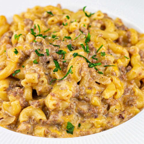Hamburger Mac and Cheese - Macaroni and Cheese Ground Beef
