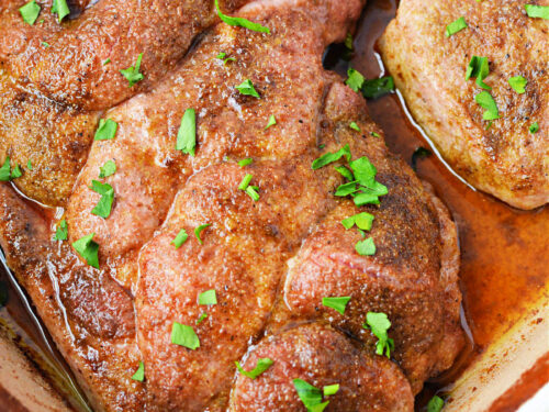 Cooking pork steak in oven hotsell