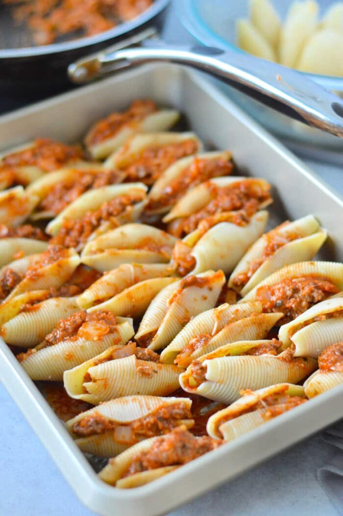 Stuffed Shells with Ground Beef