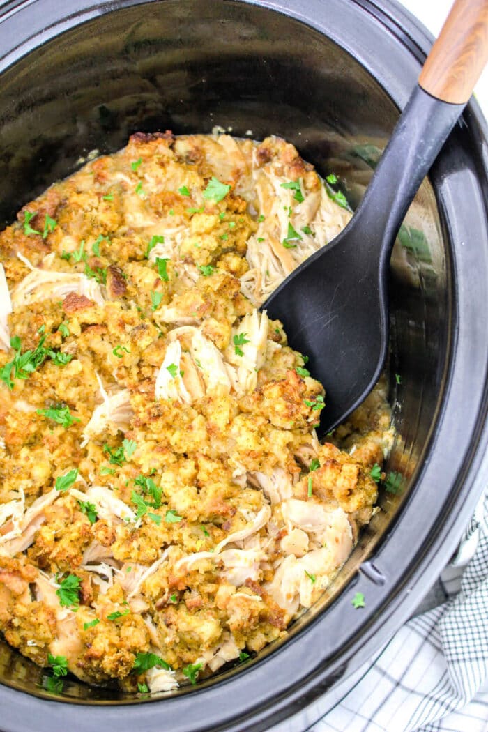 Chicken and Stuffing Crockpot