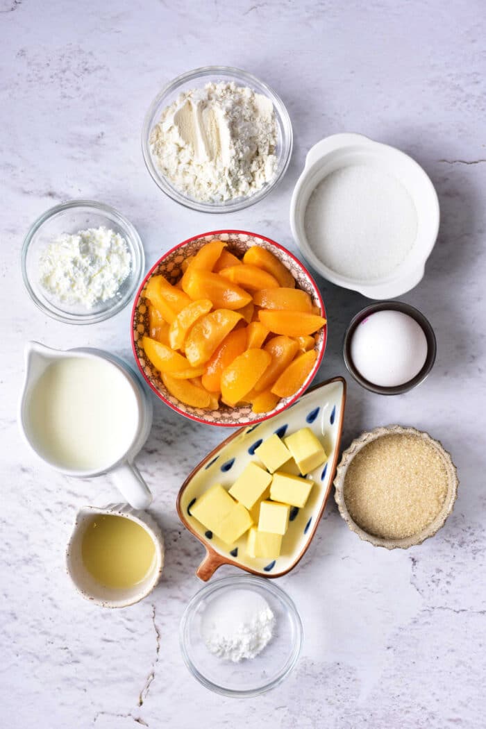 Ingredients for Apricot Cobbler