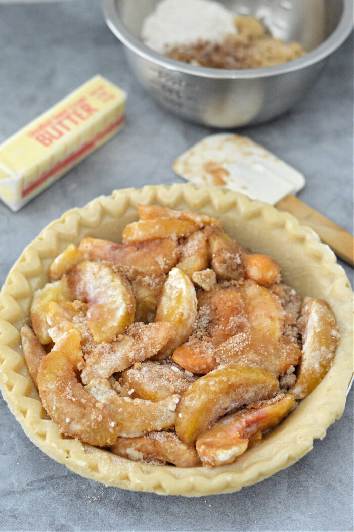 Peach Cobbler in Pie Crust