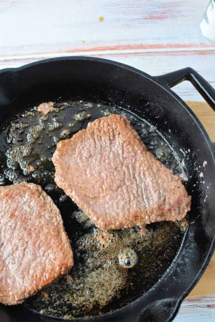 cast iron cube steak