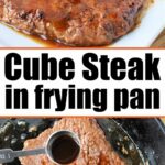 cube steak in frying pan