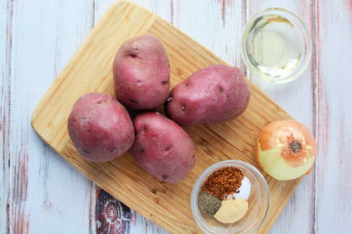 fried red potatoes and onions