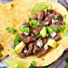 leftover steak street tacos