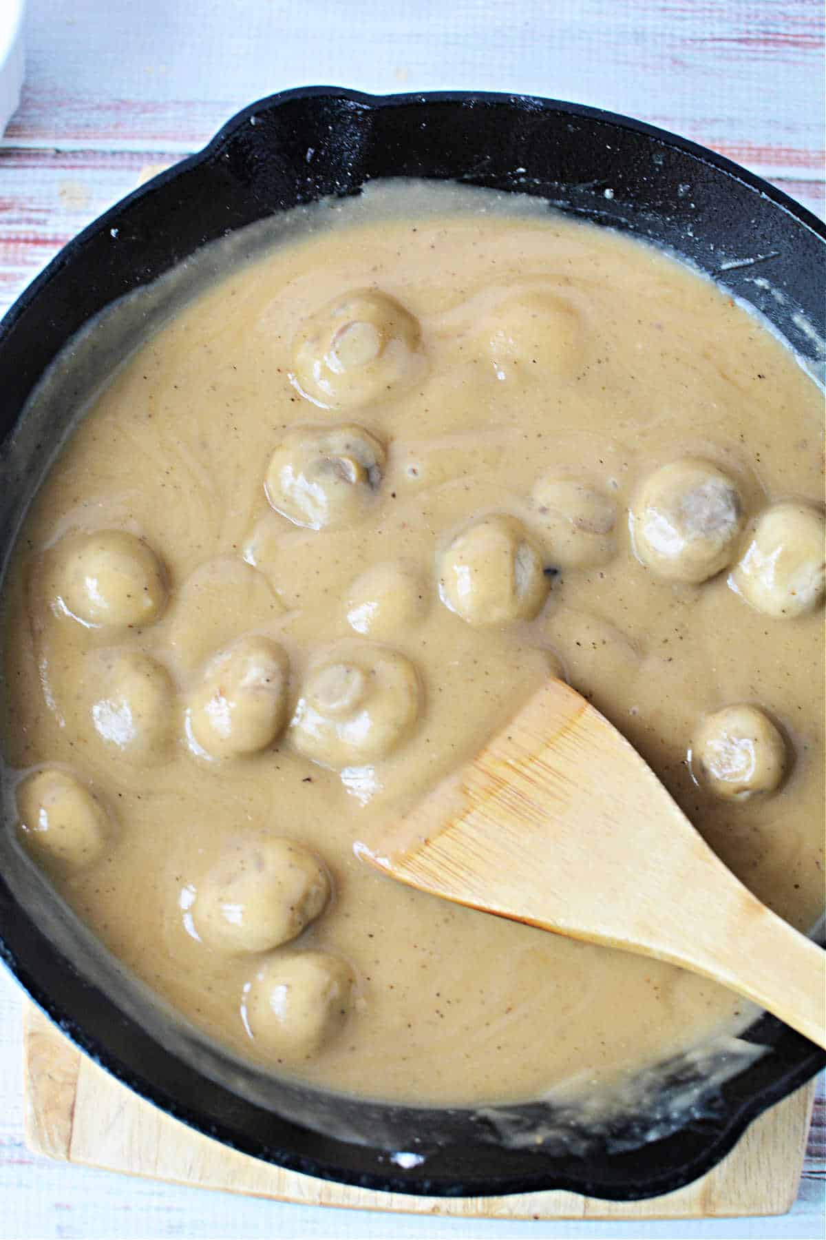 Homemade Cream of Mushroom Gravy or with Condensed Soup