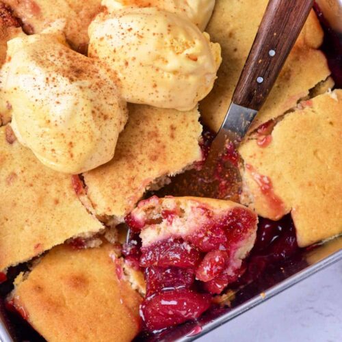 Easy Cherry Cobbler with Canned Cherries