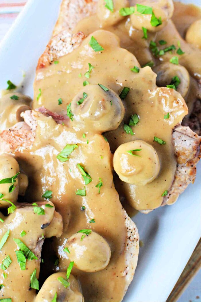 Pork Chops with Mushroom Gravy