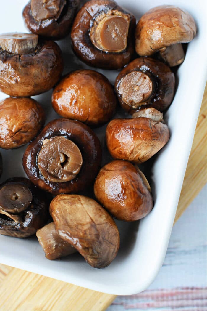 boiled mushrooms