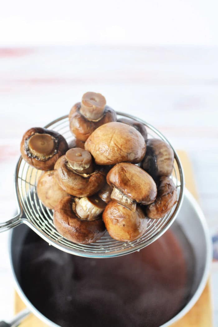 boiled portabello mushrooms