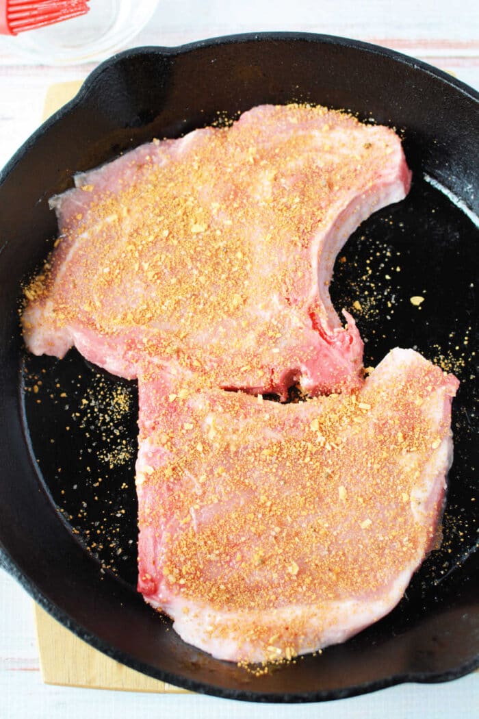 broiled pork chops with dry rub