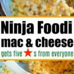 Delicious creamy macaroni and cheese from the Ninja Foodi, ready to be enjoyed