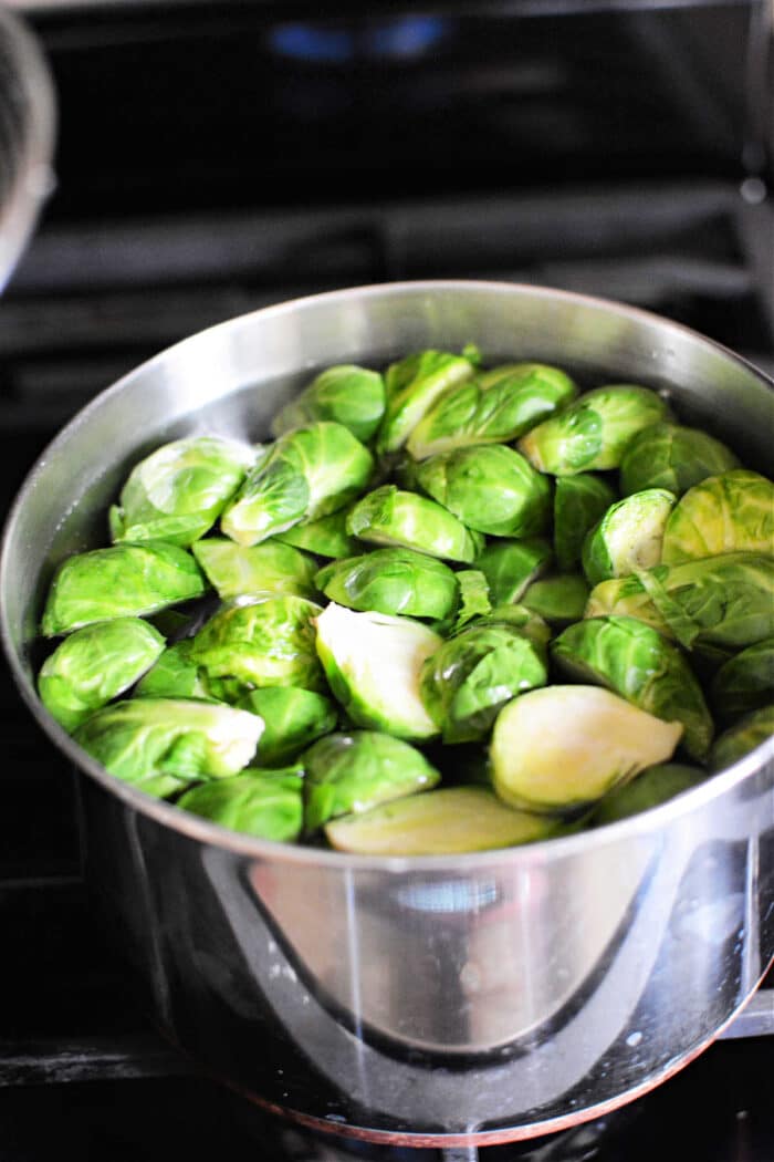 par boil brussel sprouts