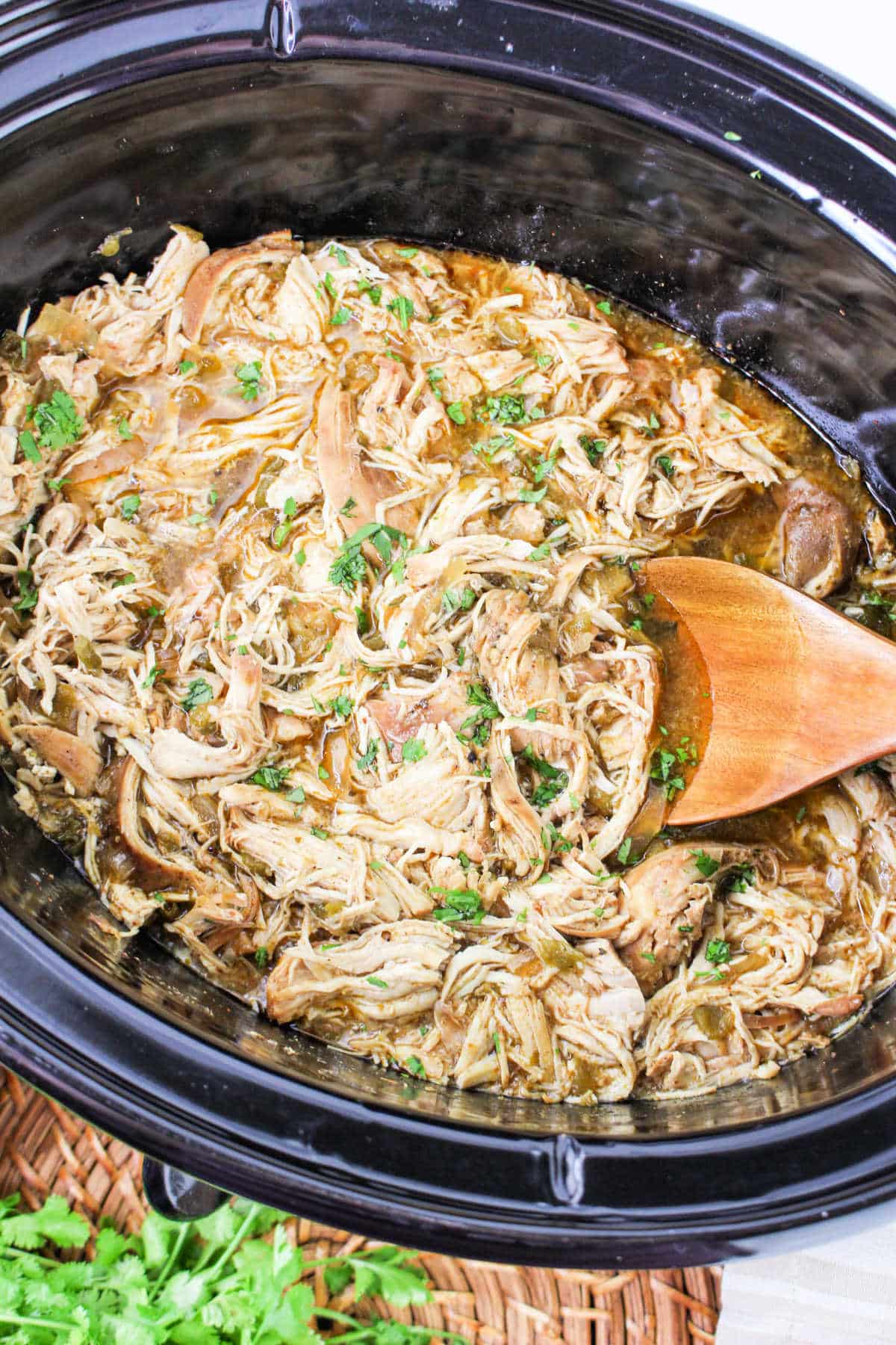 Easy Crockpot Green Chili Chicken Green Chile Chicken Tacos