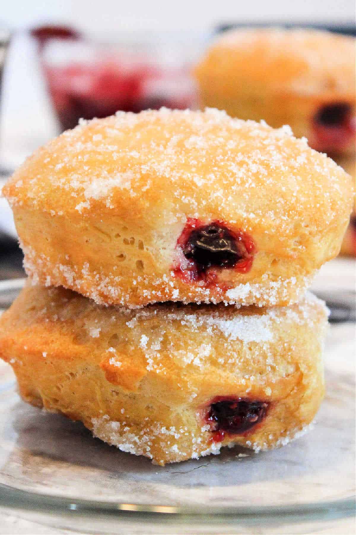 Air Fryer Jelly Filled Donuts - Jelly Filled Donuts with Biscuits