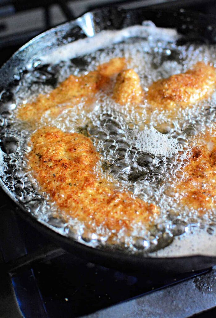 deep fried chicken and fries