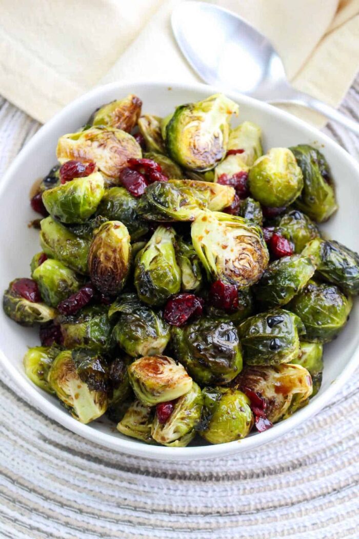 Fried Brussel Sprouts with Balsamic