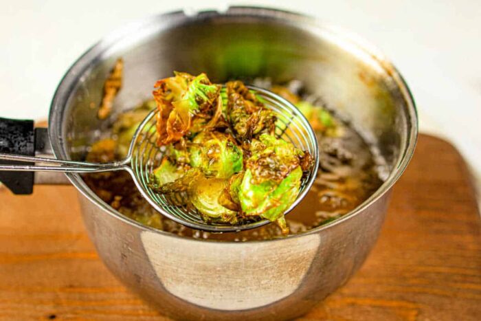 Fried Brussel Sprouts with Balsamic