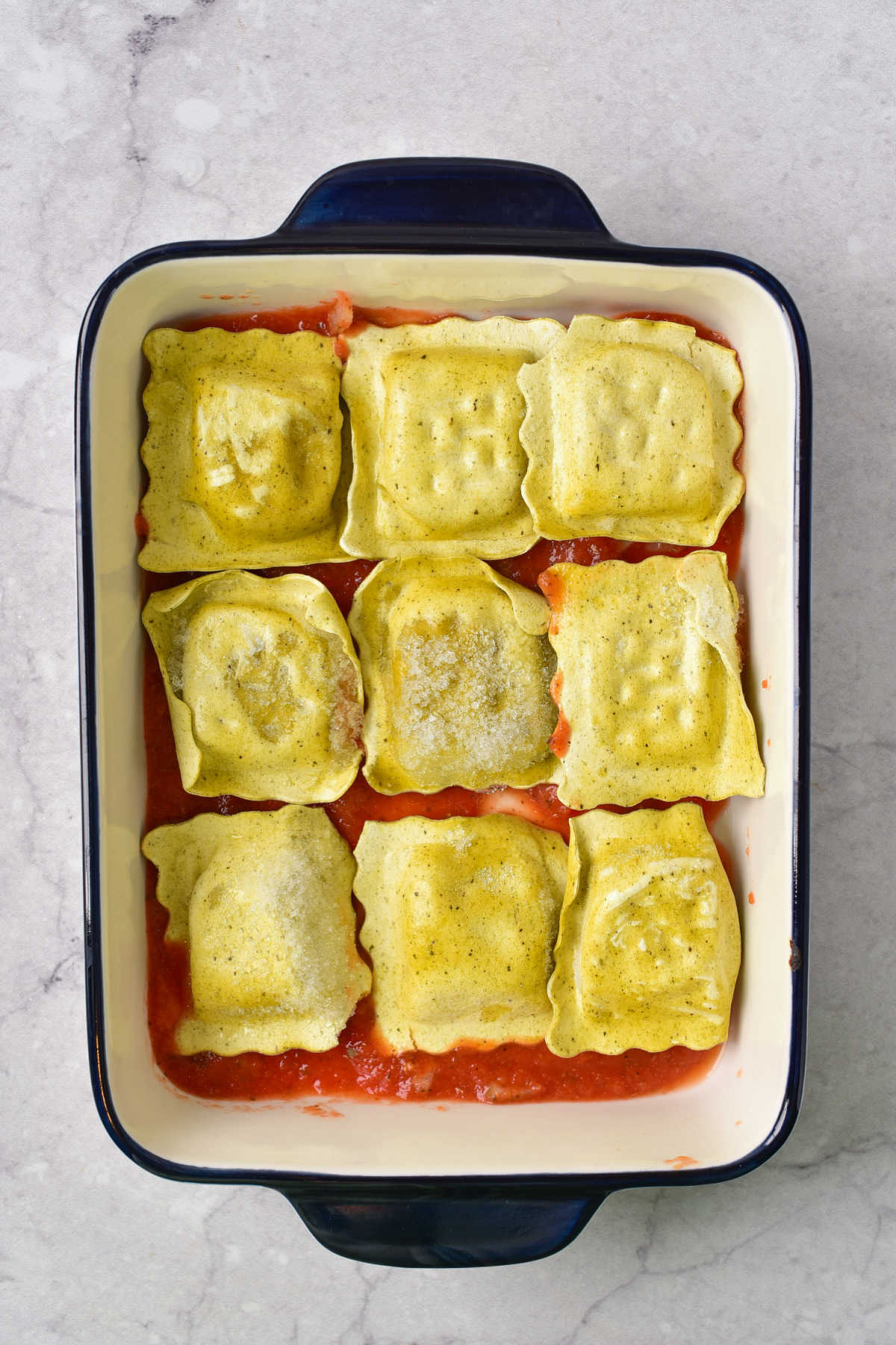 Frozen Ravioli Lasagna (with Jar Sauce)
