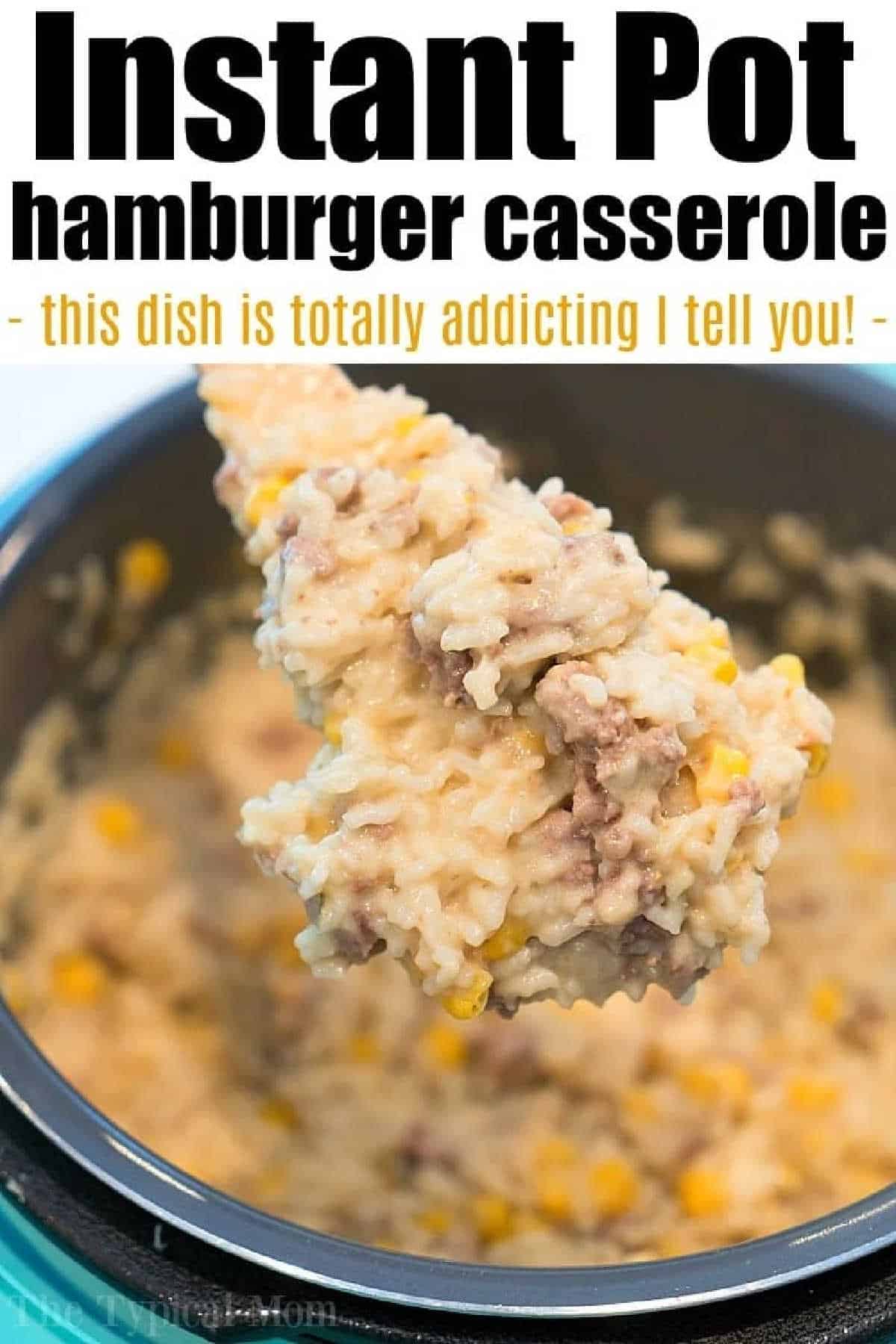 Instant Pot Hamburger Casserole (with Rice)